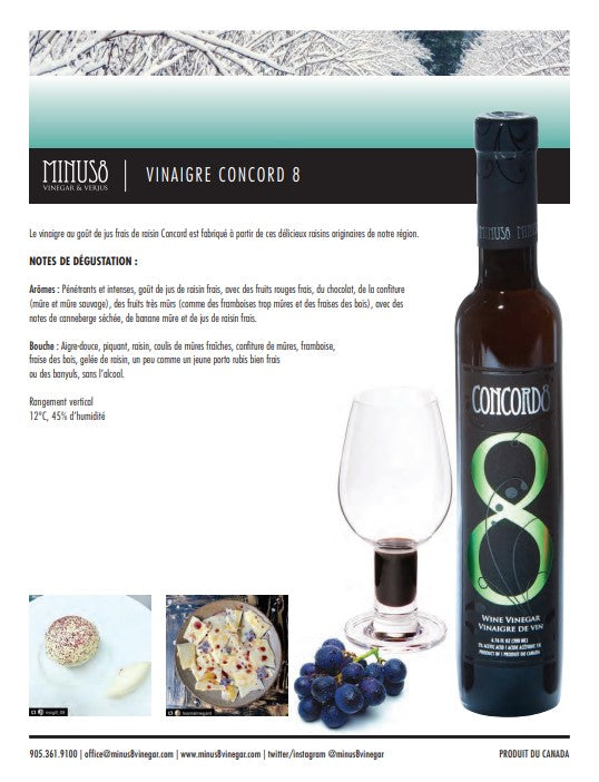 Concord 8 vinegar