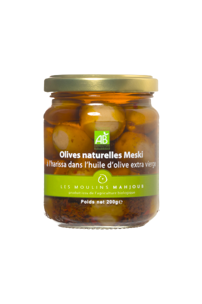 Olives naturelles Meski à l'harissa