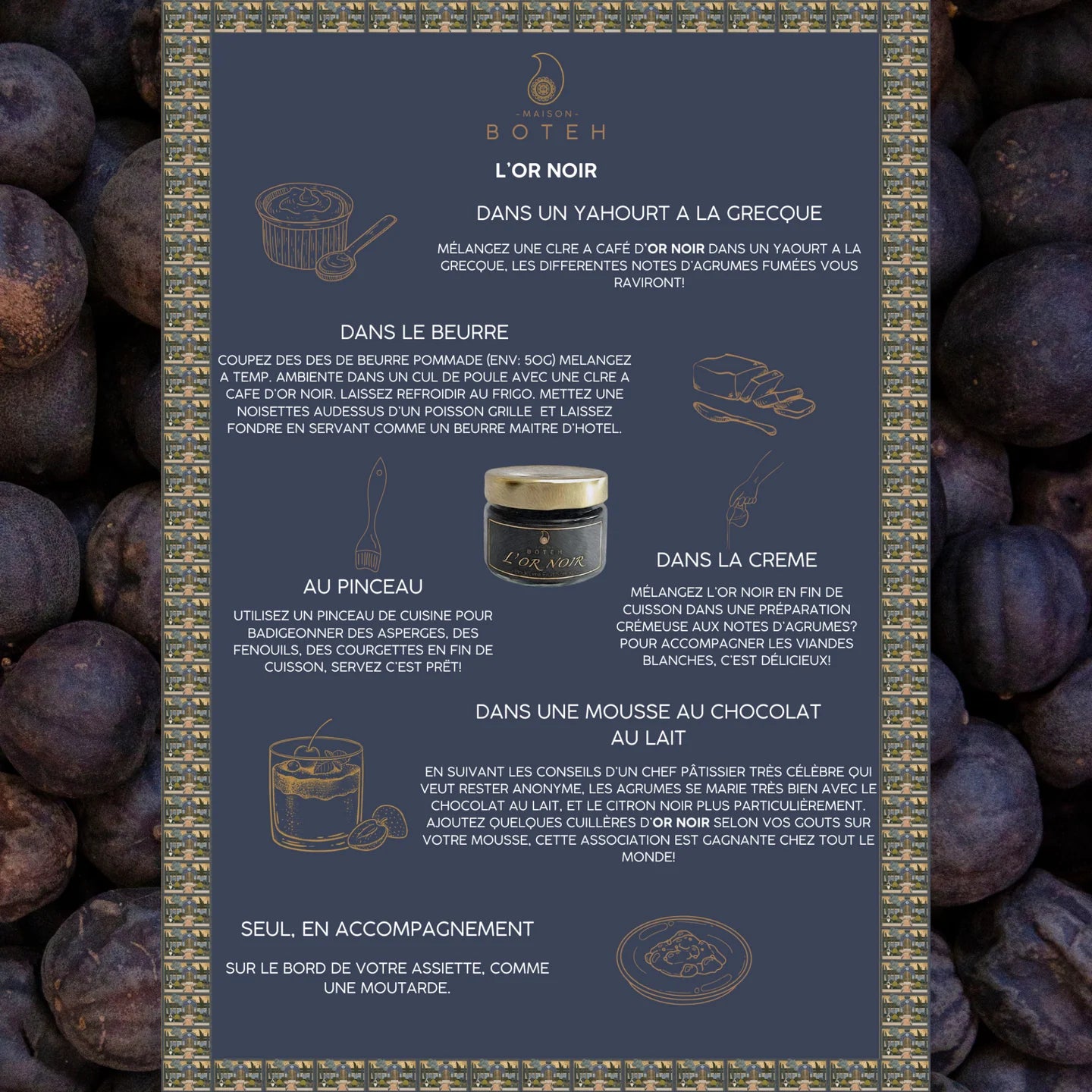 Pâte de citron noir d'Iran - Or noir Boteh