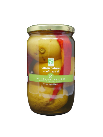 Citron naturel confit au sel, 400g